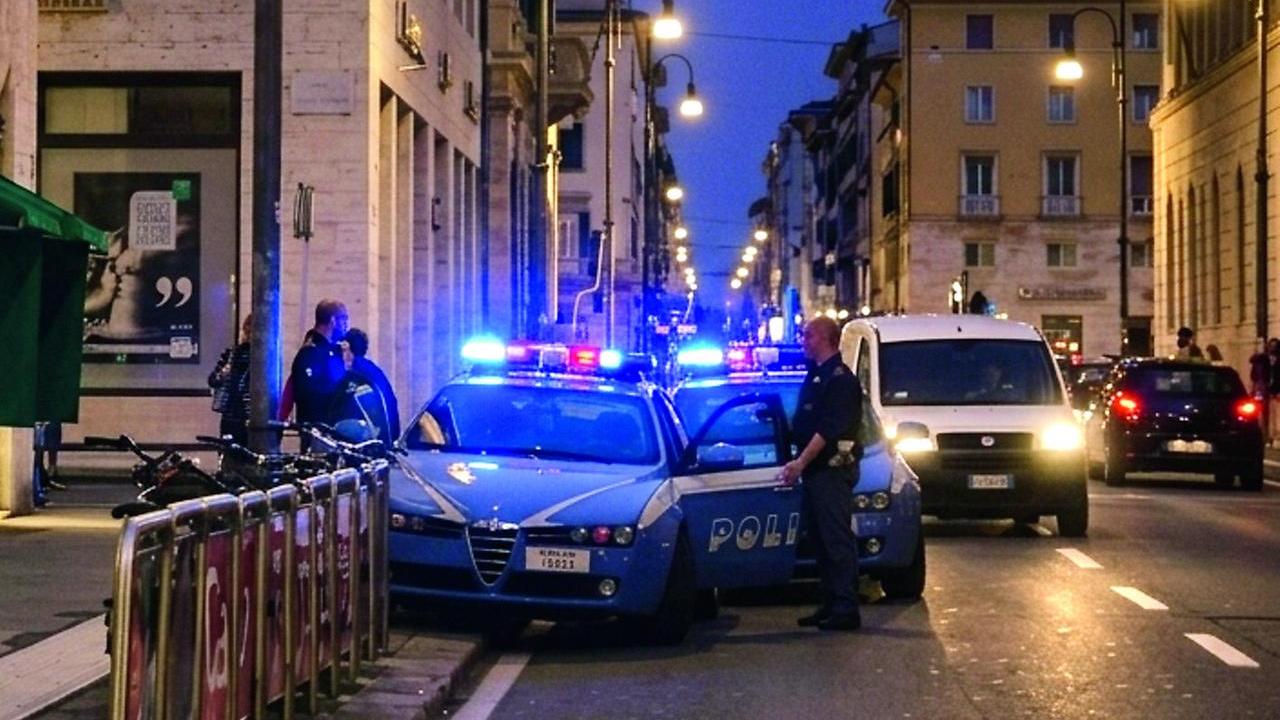 Due volanti della polizia in via Cairoli
