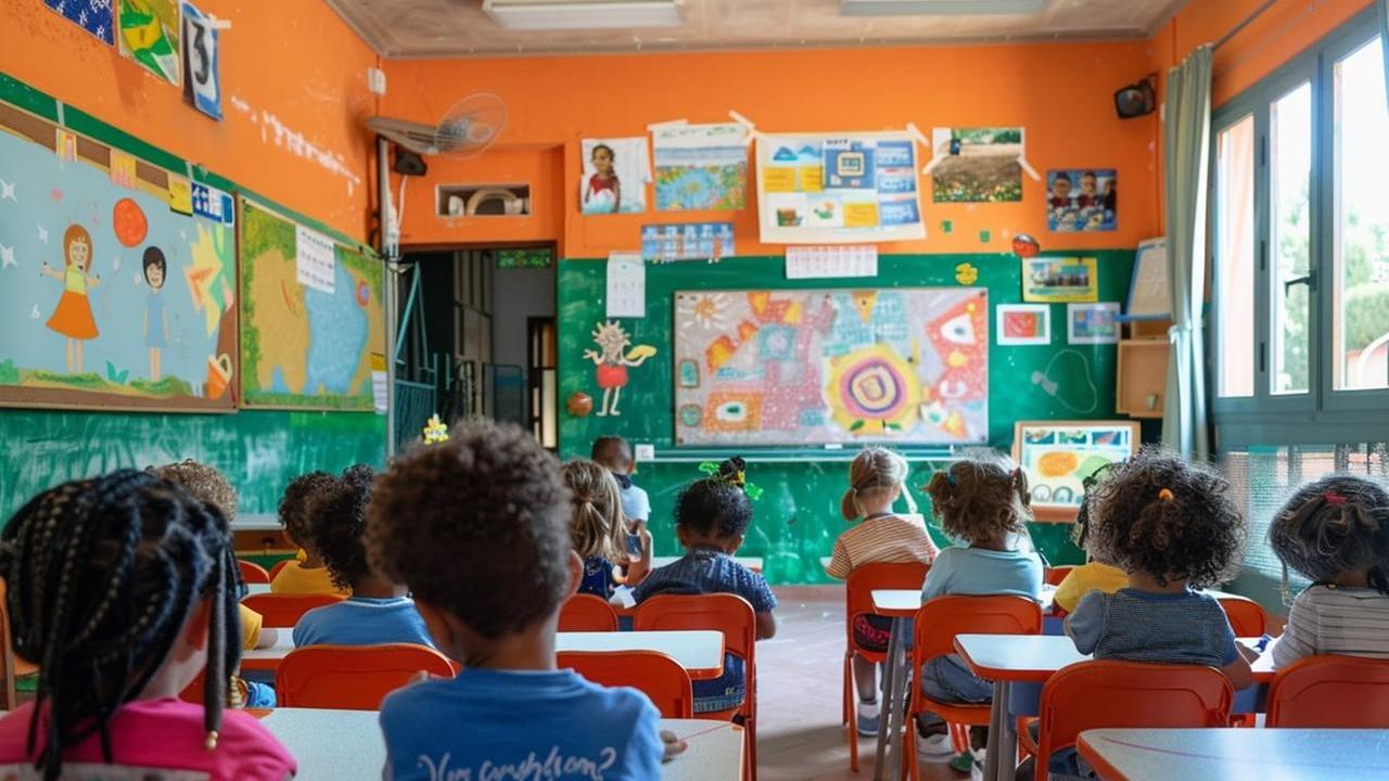 Alcuni studenti in classe durante una lezione