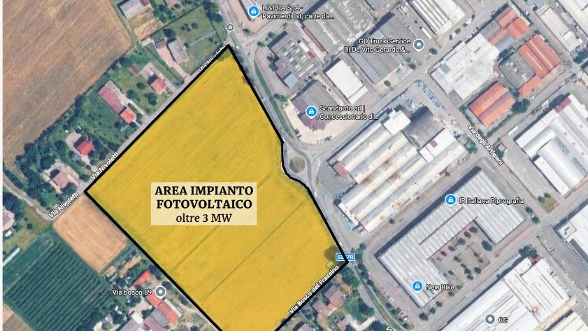 Fotovoltaico, un altro progetto per un impianto a Bosco grande come sei campi da calcio