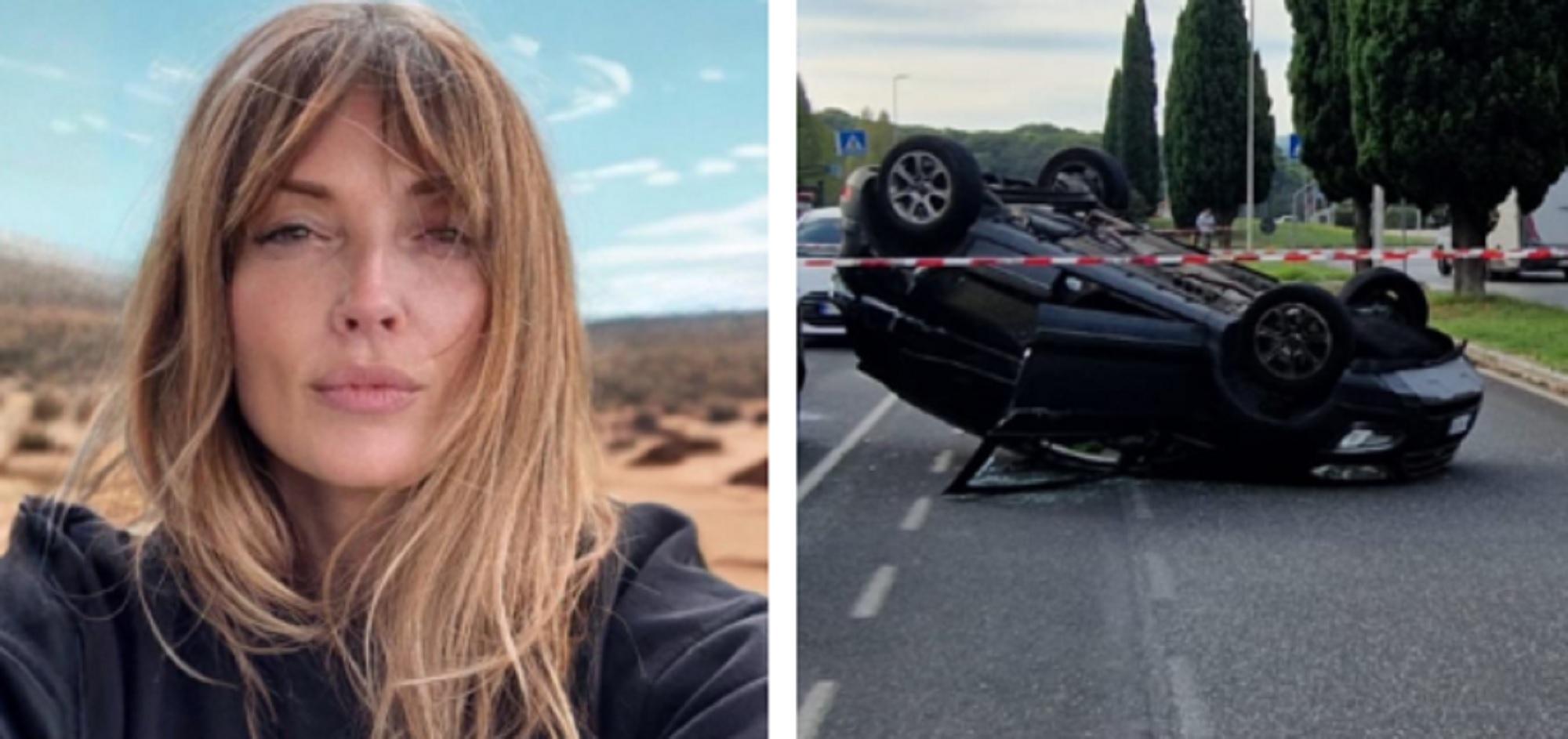 A sinistra Daniela Capasso, a destra l'incidente occorso a sua madre