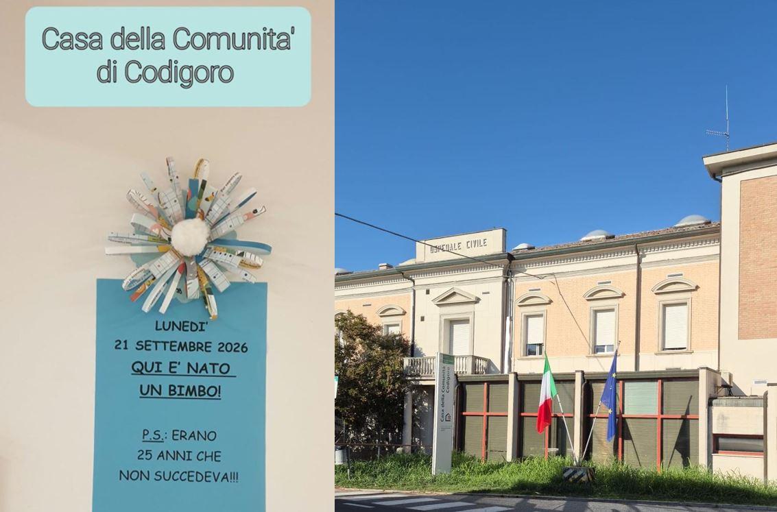 Parto a sorpresa al Consultorio di Codigoro: mamma e bimbo stanno bene