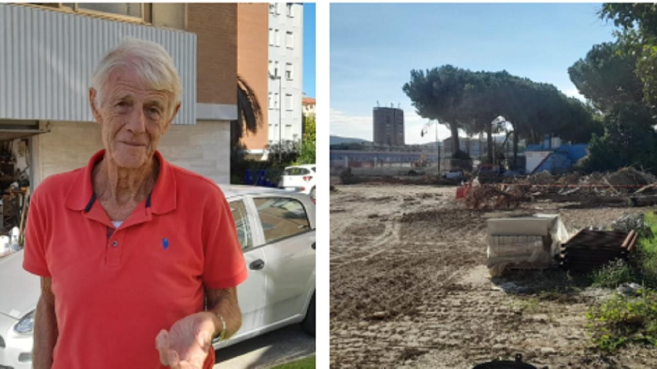 Sergio Manteri e l'area sequestrata