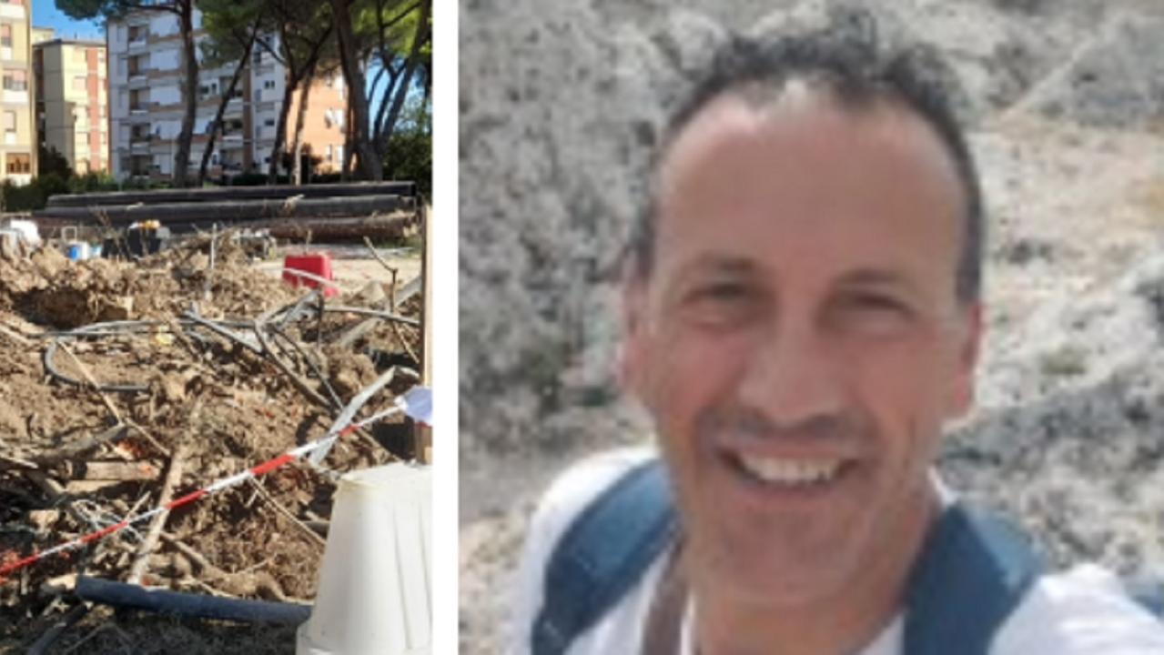 L'area sequestrata ed Enzo Di Carlo, ingegnere del Genio civile