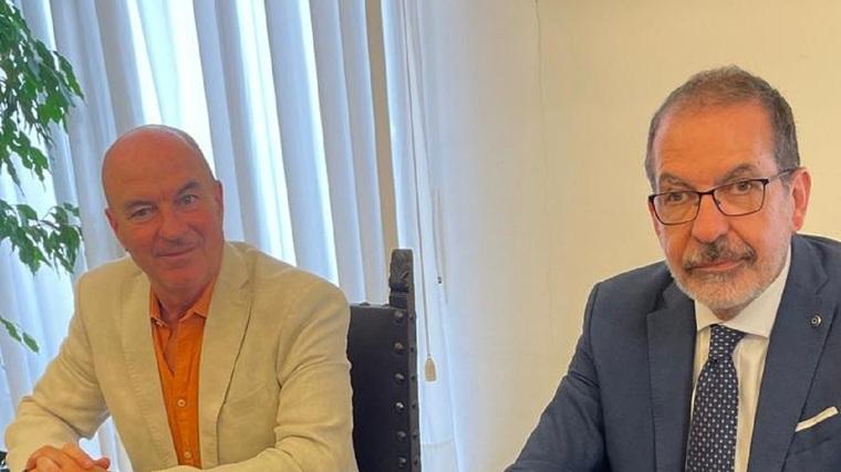 Il sindaco Luca Salvetti e il prefetto Giancarlo Dionisi durante un "Cosp"