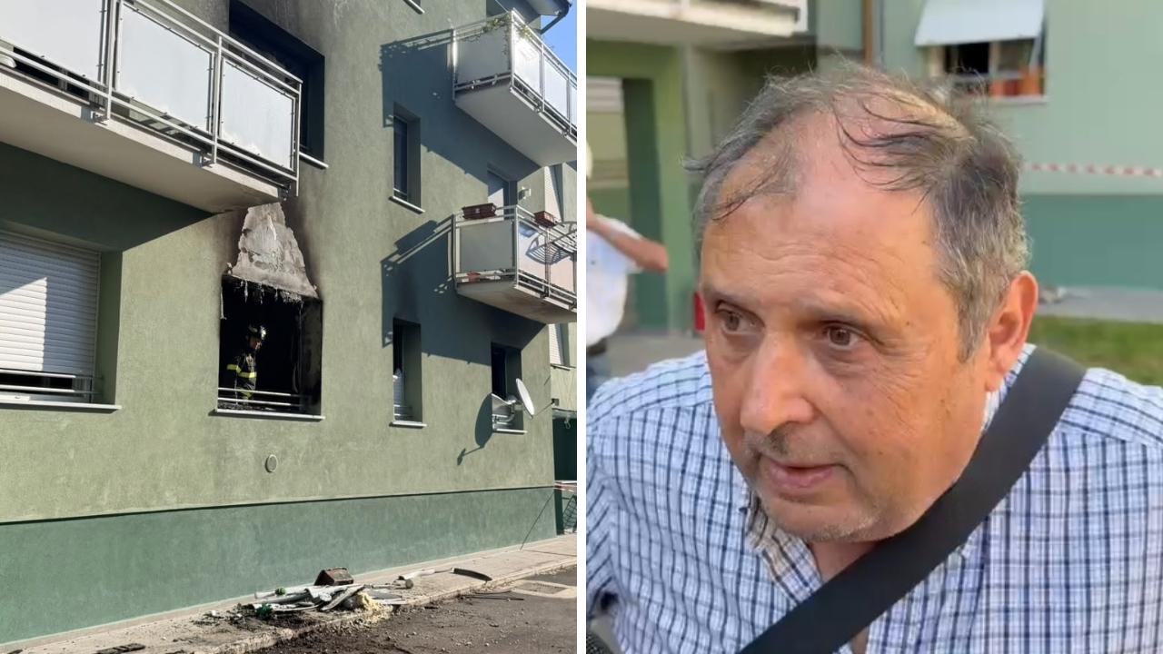 
	La palazzina andata in fiamme e il sopravvissuto (Foto Nucci)


