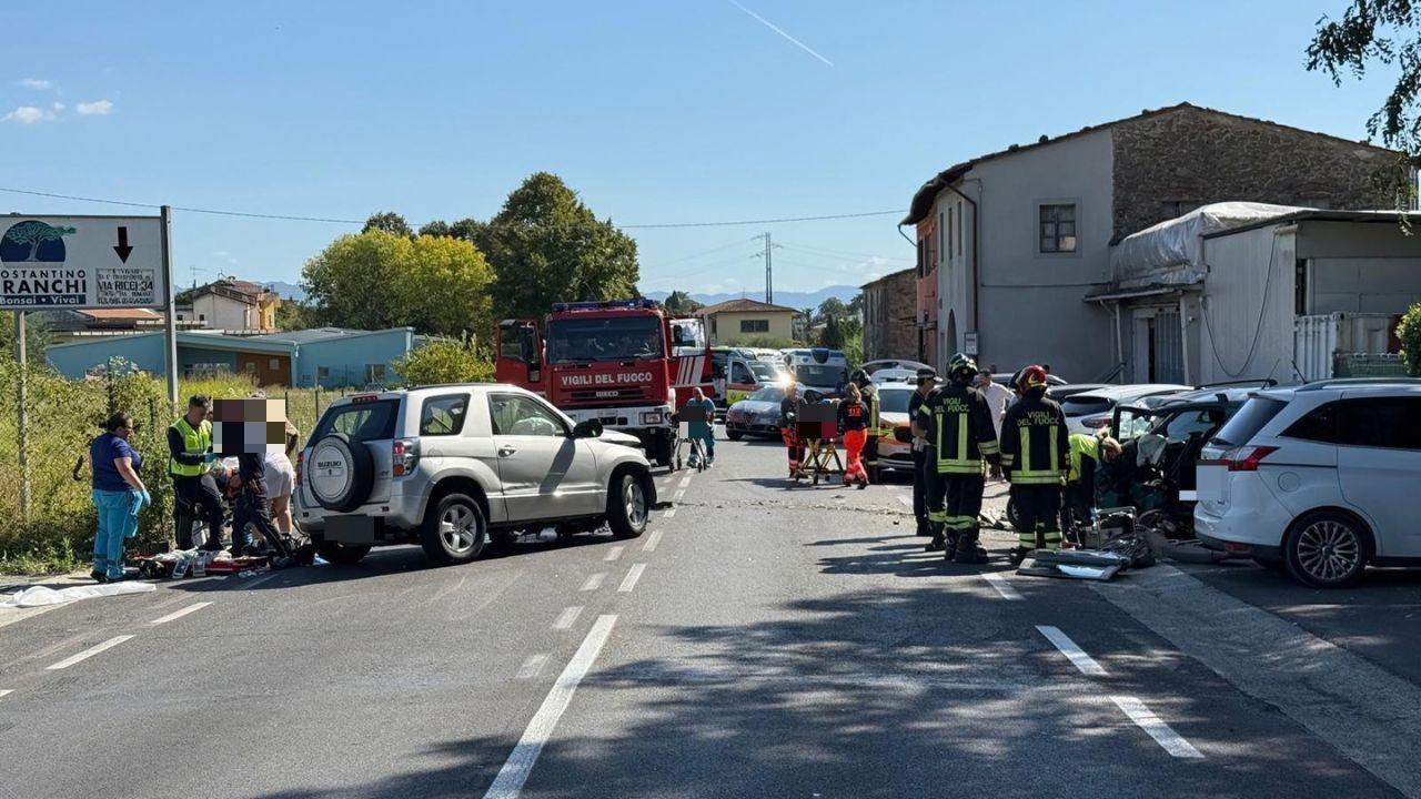 L'incidente (foto Nucci)