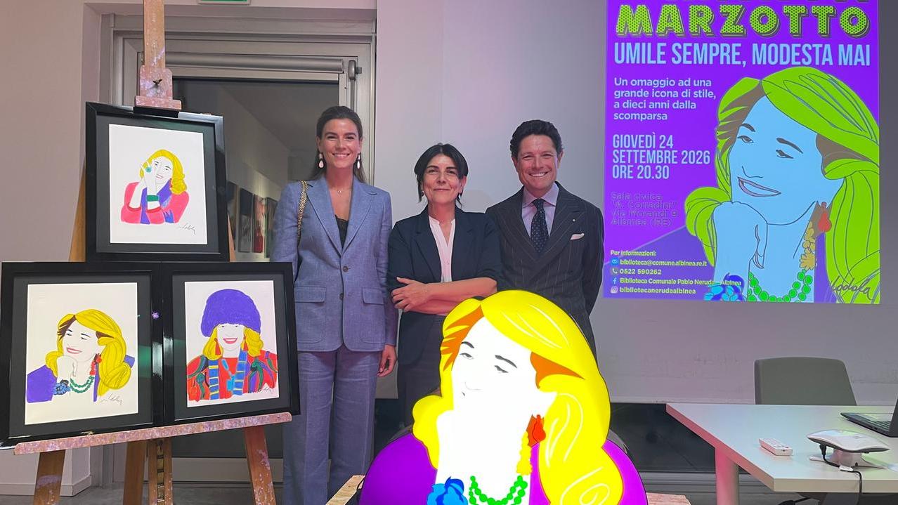 Matteo Marzotto con la compagna Nora e la sindaca Roberta Ibattici