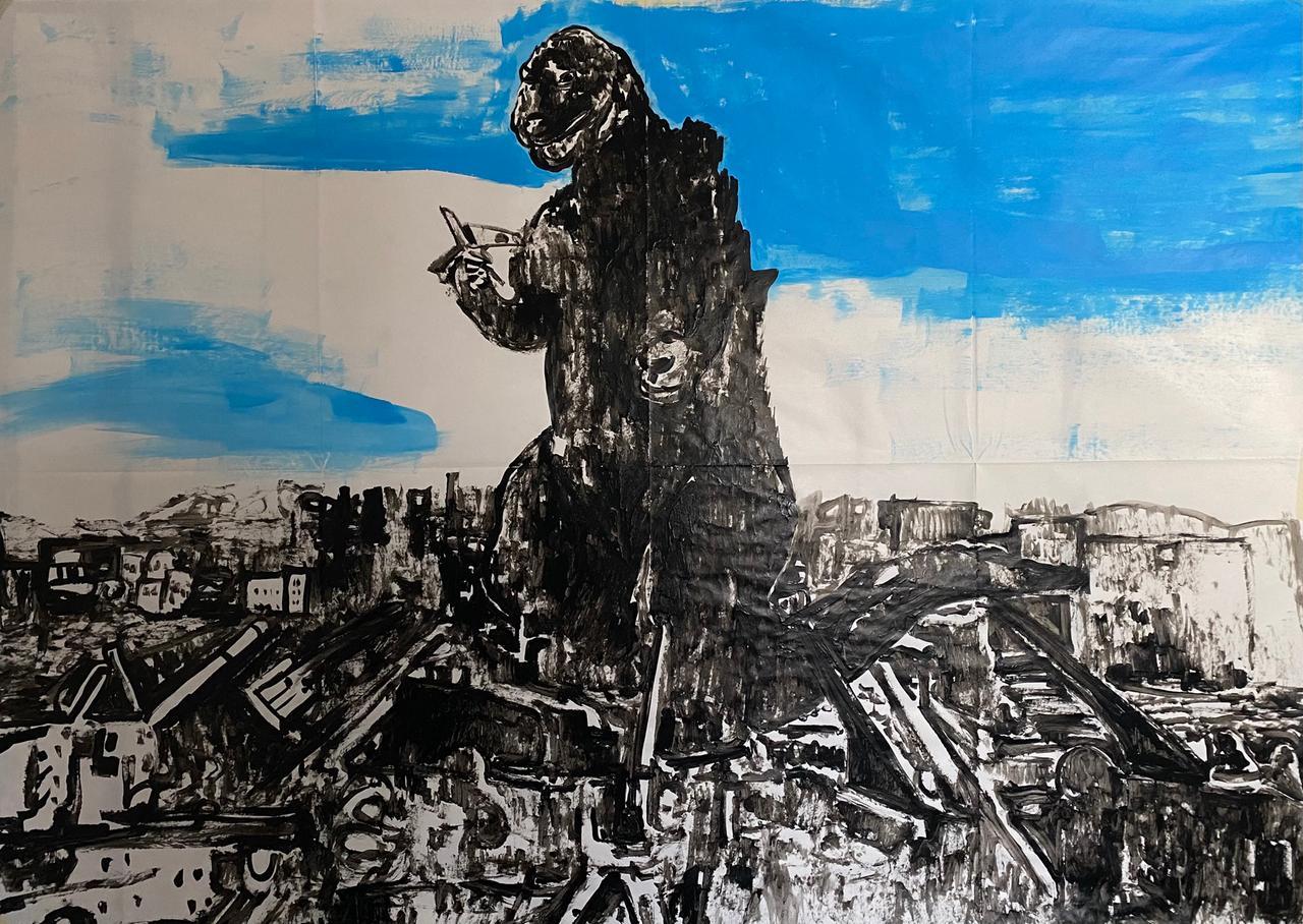 Da Livorno a Salerno, Rotondi in mostra con Godzilla forever
