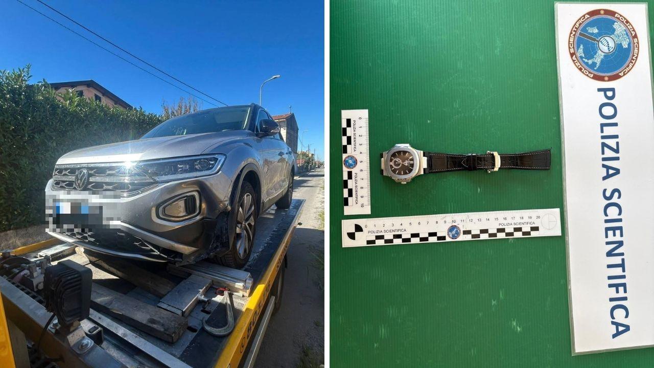 Forte dei Marmi, rubano un Patek Philippe da 100mila euro e si schiantano nella fuga: arrestati (a Torre del Lago)