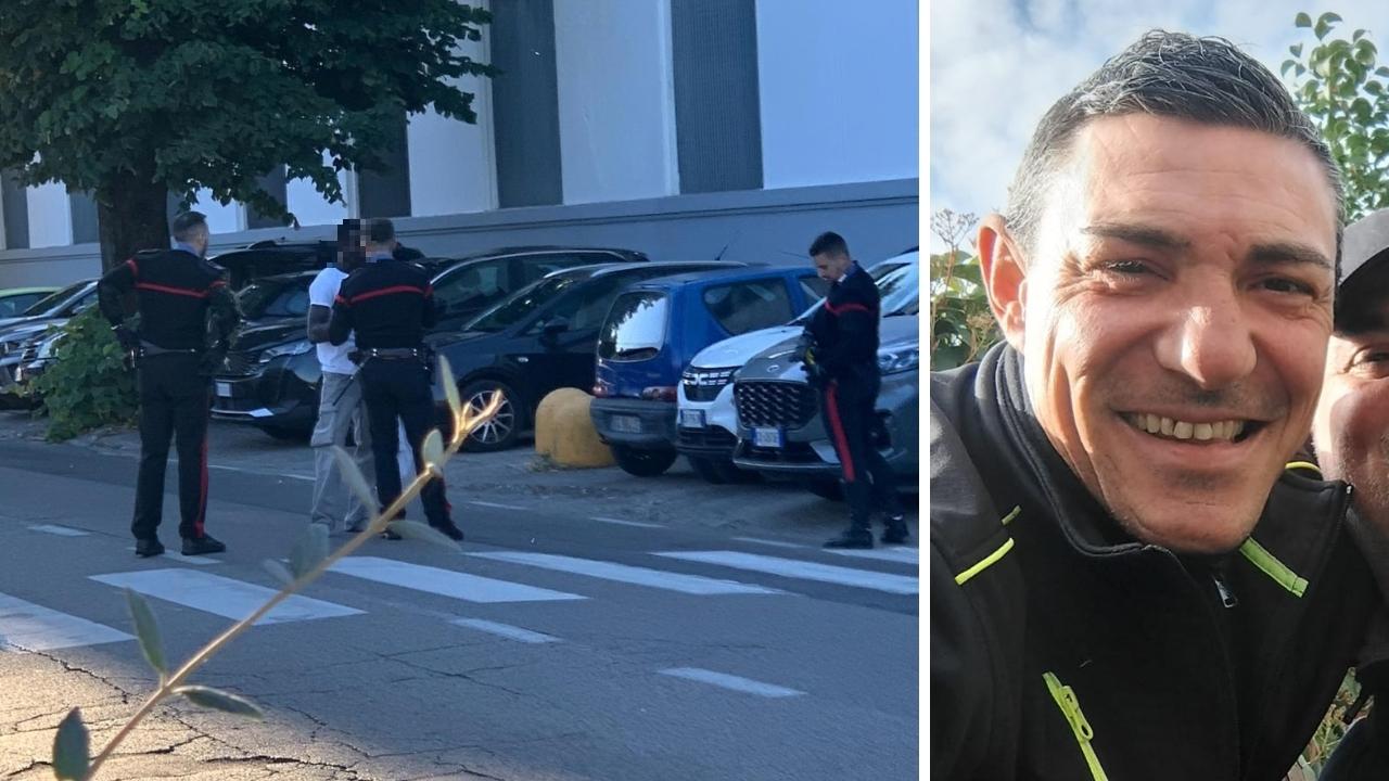 L'uomo fermato dai carabinieri e Mattia Calvani 