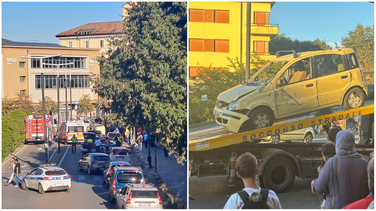Schianto a Vignola: un’auto si ribalta in centro, 90enne ferito