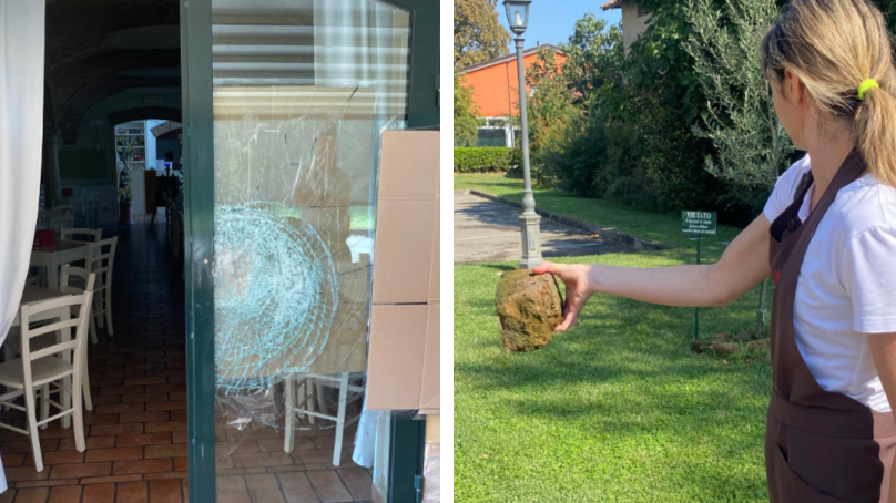 Ladri in azione alla gelateria “Nona Strada”: «Hanno usato un sasso per spaccare la vetrina. Più i danni che il bottino»