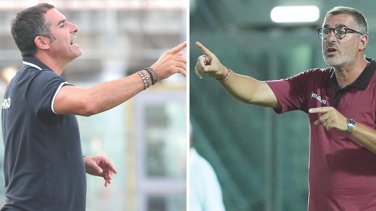 Le due versioni di Cristiano Lucarelli sulla panchina del Livorno 