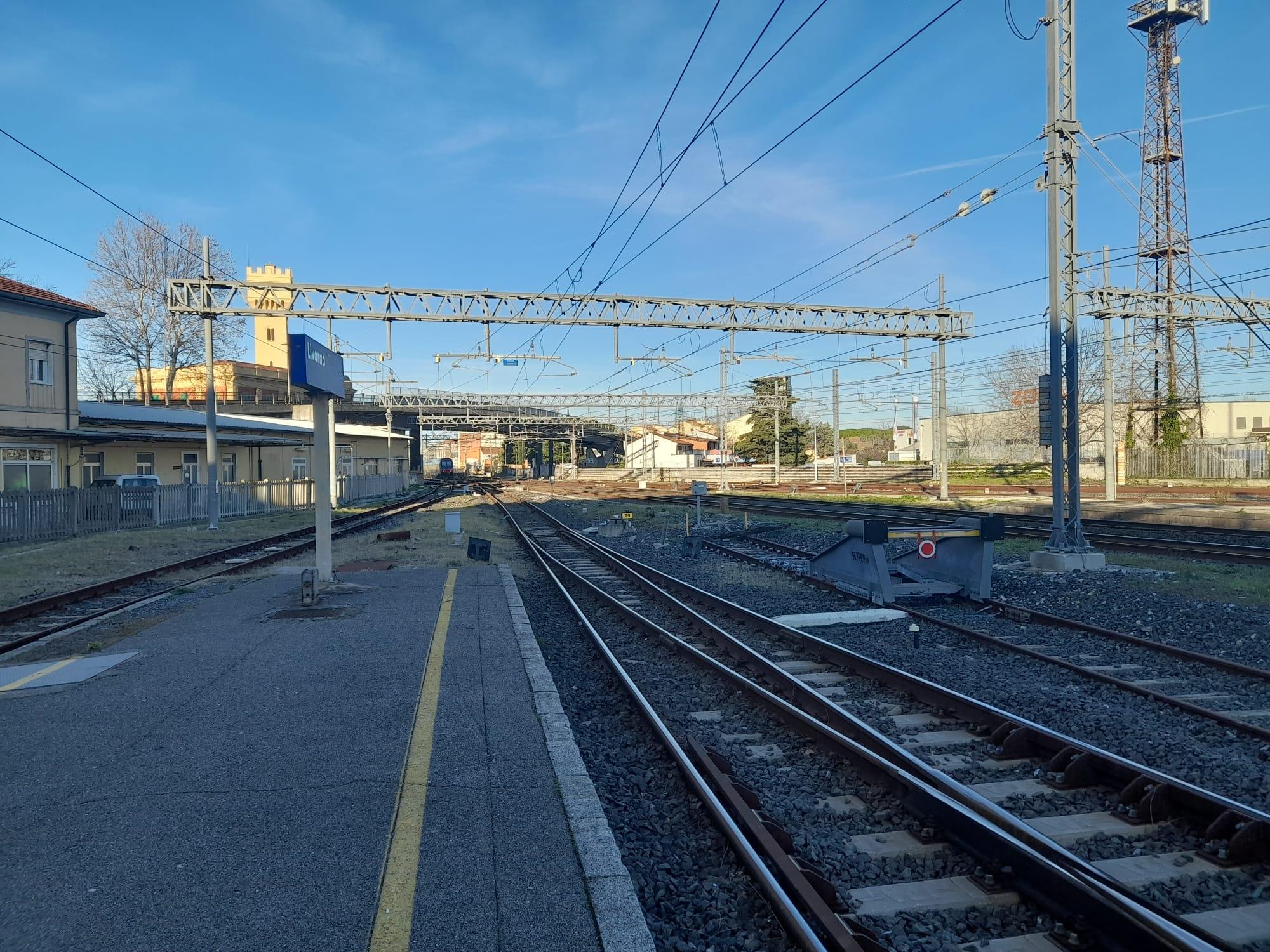 Il fascio ferroviario a nord di Livorno centrale