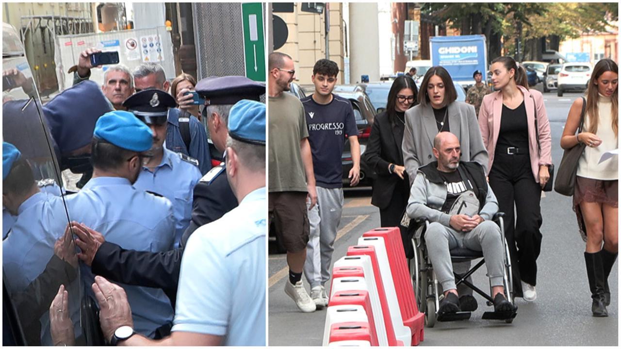 
	L'arrivo di El Koudri in tribunale e accanto la famiglia di Monica Esposito, uccisa nell'attentato del 16 maggio

