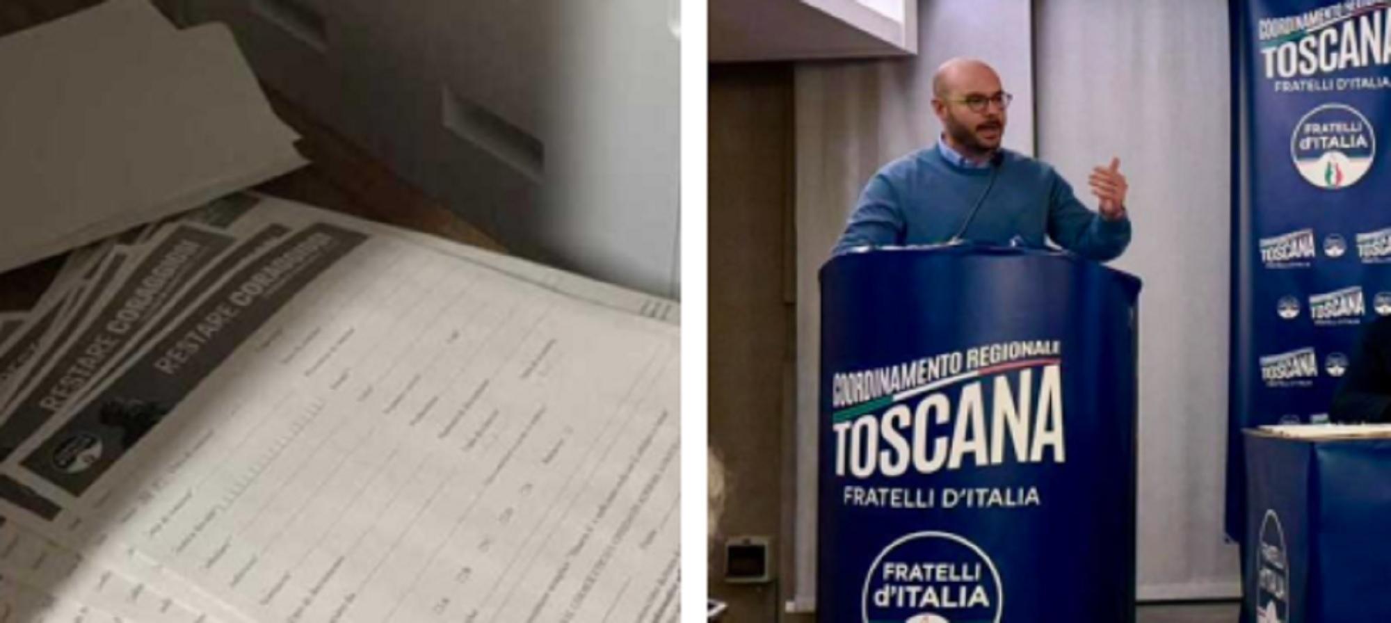 A sinistra uno dei moduli, a destra Alessandro Perini