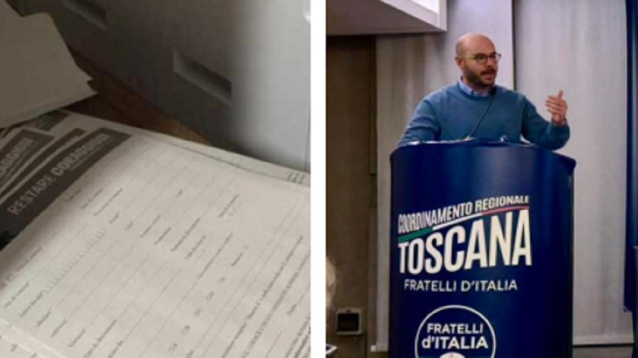 A sinistra uno dei moduli, a destra Alessandro Perini