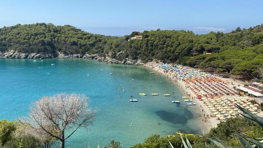 La spiaggia a Fetovaia
