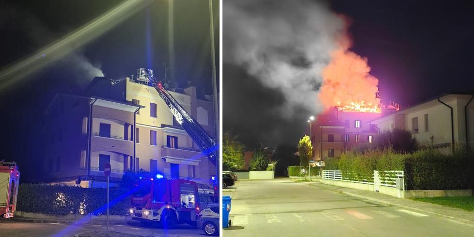 Scoppia l’incendio nella palazzina a Mirandola. Un appartamento è inagibile