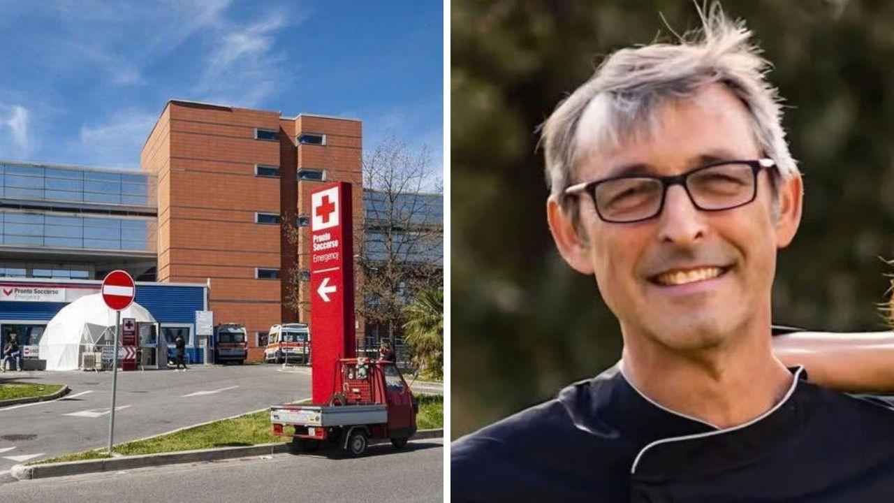 Il pronto soccorso dell'ospedale Versilia e la vittima, Roy Lipparelli