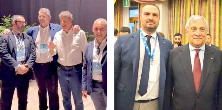 
	Rinaldi, Torrini e Gidari insieme a Renzi. A destra, Giacobazzi con Tajani

