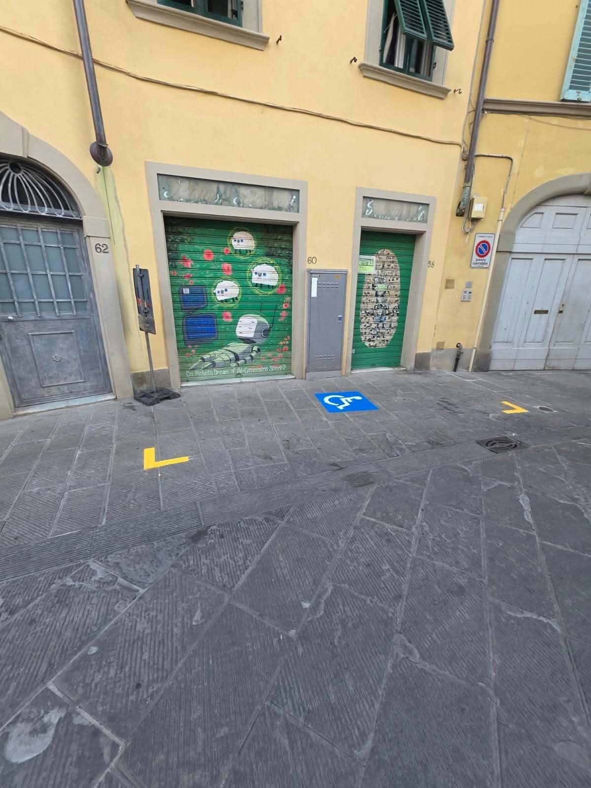 
	Il parcheggio riservato ai disabili in via del Serraglio

