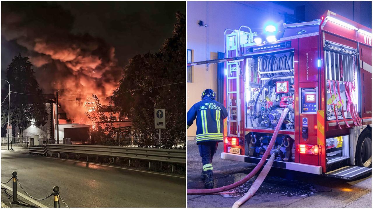 Rogo nella notte in officina: uomo salvato tra le fiamme