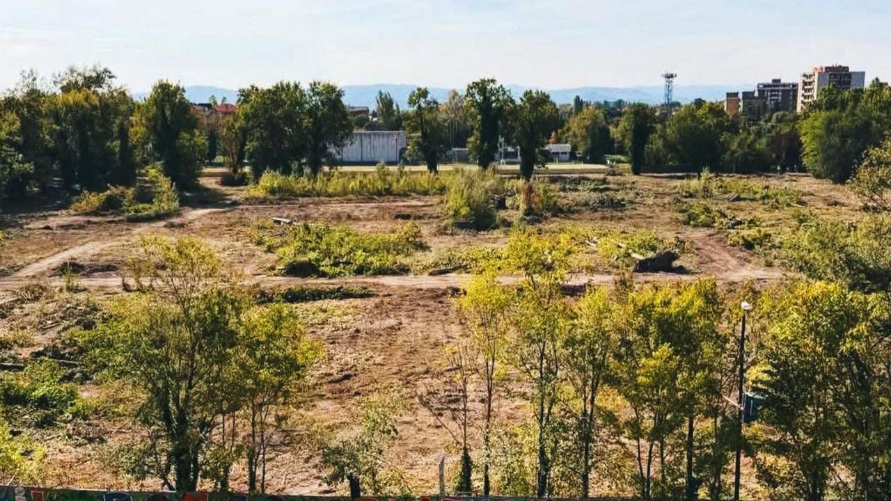 L'area oggi dopo gli abbattimenti