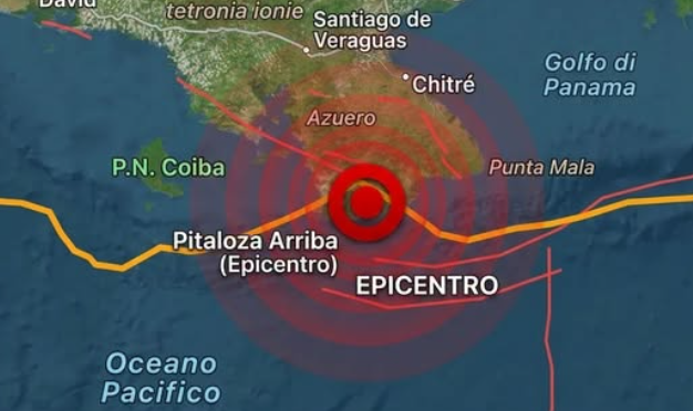 Terremoto di magnitudo 7.6 a Panama: diramato allarme tsunami