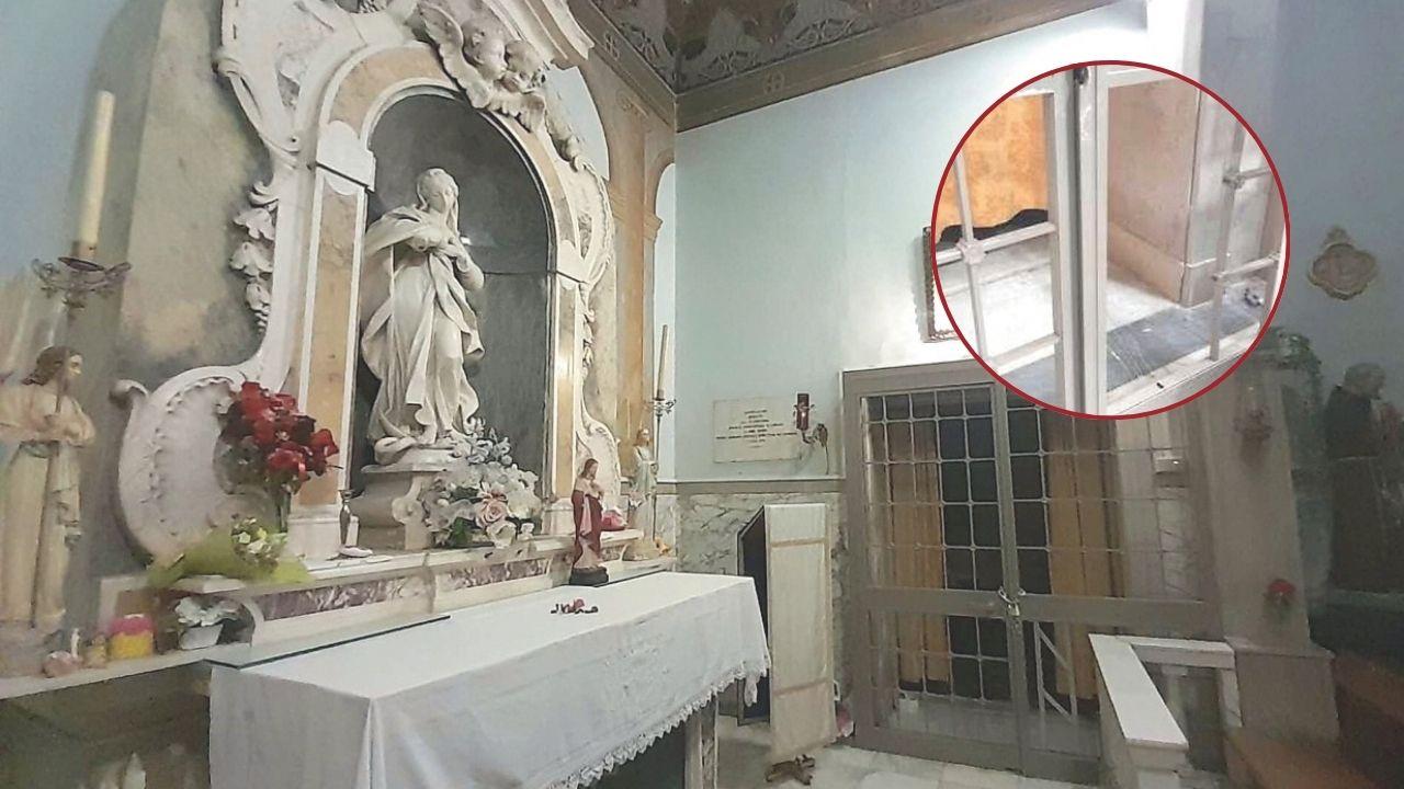 Carrara, violata la cappella dei neonati per saccheggiare la sagrestia
