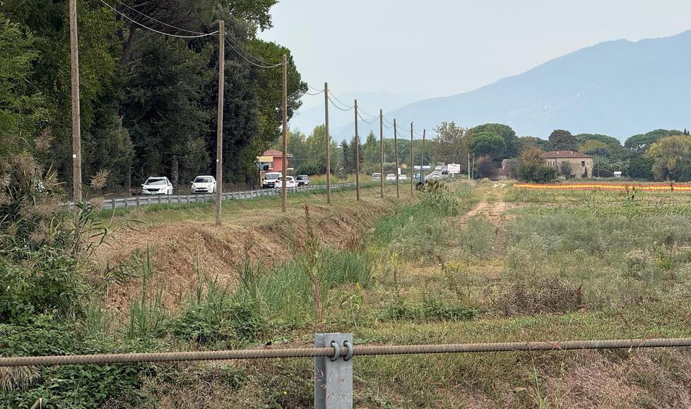 
	L'area di cantiere accanto al vialone del Melani (foto Nucci)

