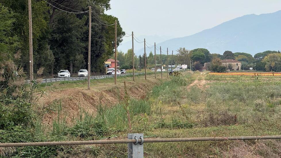 L'area di cantiere accanto al vialone del Melani (foto Nucci)
