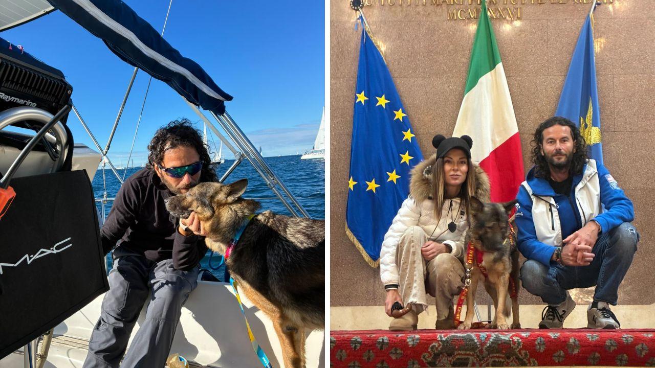 Marley in barca con Marco Chimenti e nel palazzo della Regione Friuli