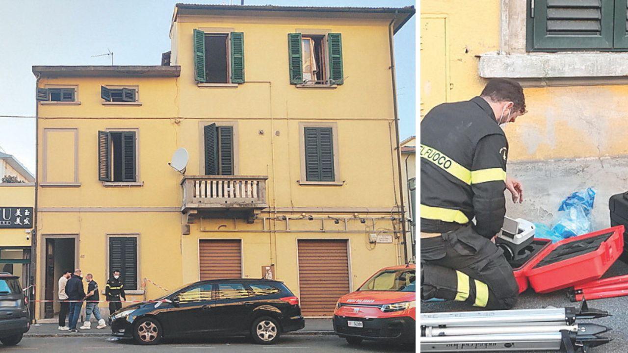 
	Lo stabile di via Marini in cui &egrave; stato trovato il cadavere (foto Nucci)

