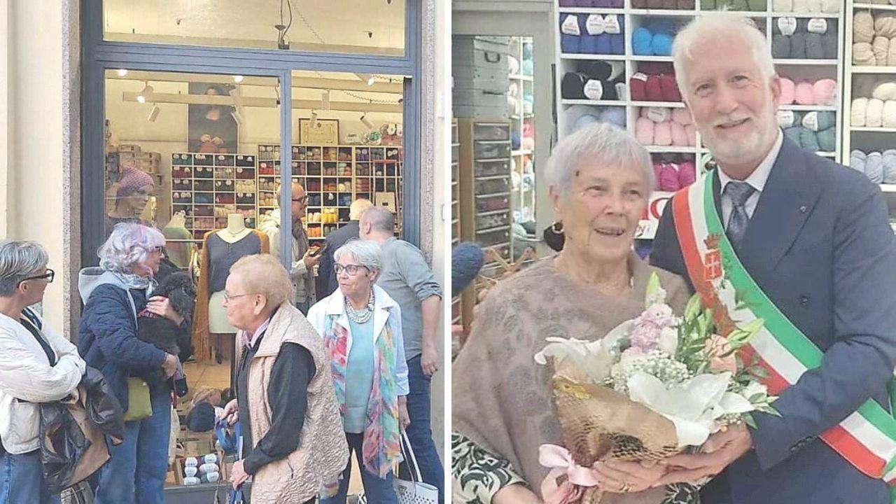 Pisa, Nara Giachetti compie 90 anni ed è grande festa nella sua bottega di filati: «L’amore per il lavoro mi tiene attiva»