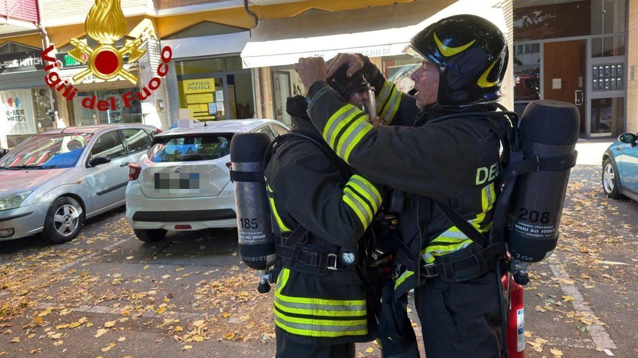 L'intervento dei vigili del fuoco