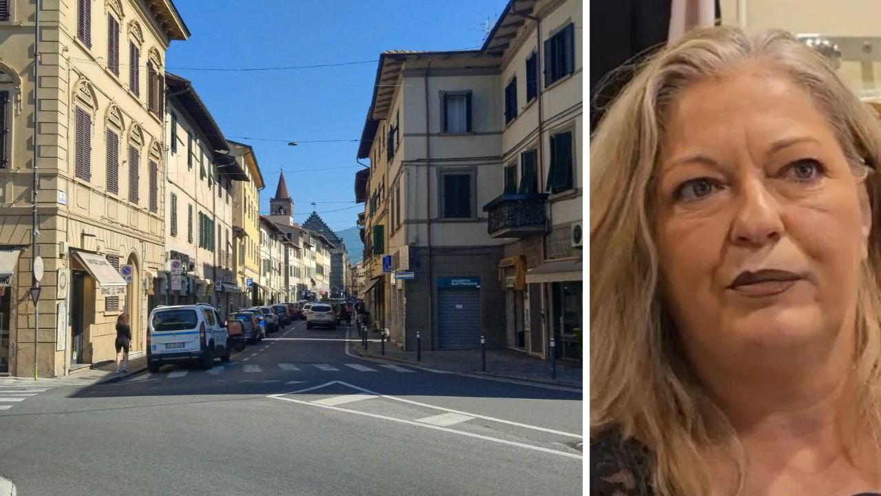 La strada e la commerciante