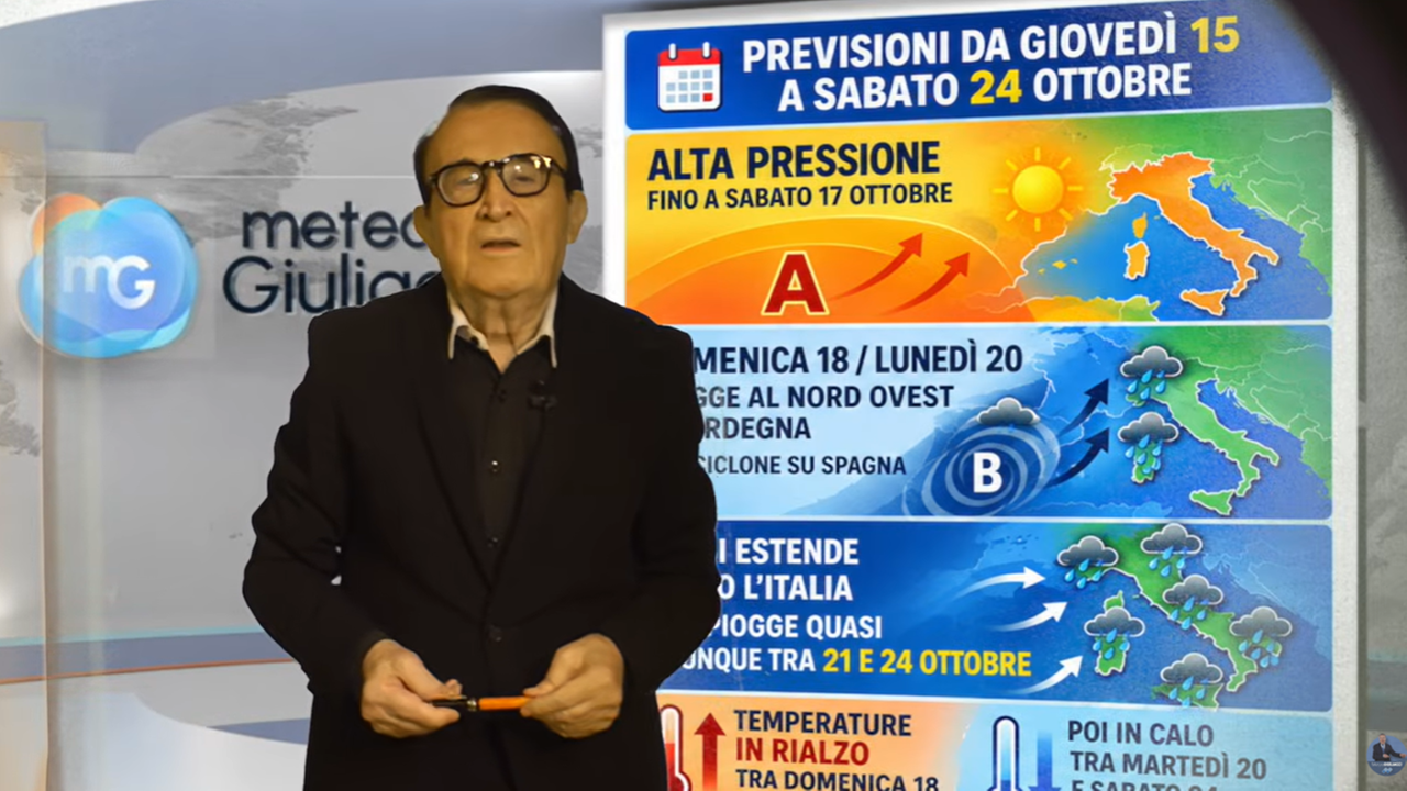 Meteo Giuliacci, ciclone in arrivo: piogge intense e temperature in picchiata