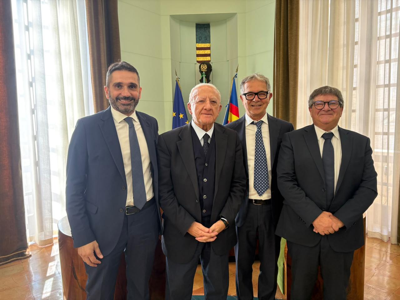 Meloni e Nizzi incontrano De Luca: «Olbia e Salerno porte del Mediterraneo» – VIDEO