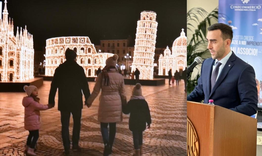 
	Un rendering delle installazioni in piazza Crispi ed Edoardo Oggianu

