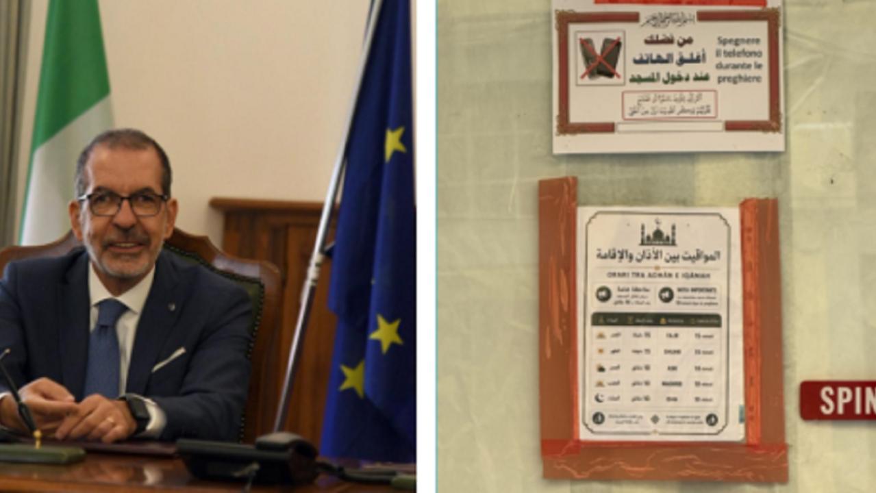 Il prefetto Giancarlo Dionisi e l'ingresso dell'immobile di via dell'Angiolo