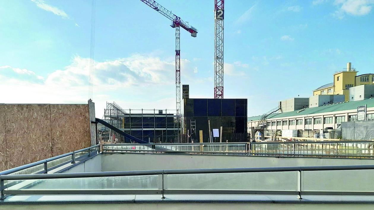 Il cantiere per la costruzione dello studentato