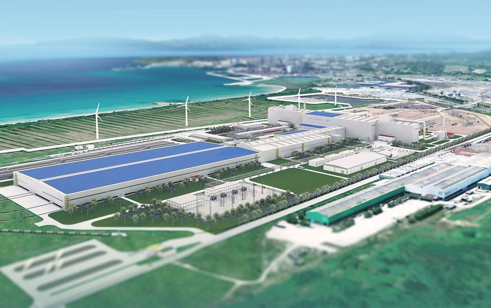 
	L&rsquo;elaborato grafico che mostra il futuro aspetto dell&rsquo;acciaieria green

