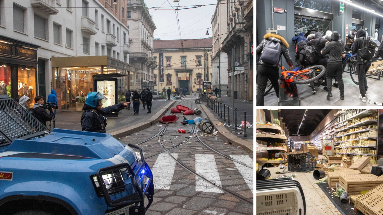 Milano, nuova guerriglia in centro: negozi assaltati e saccheggiati – 160 fermati, l’80% minorenni