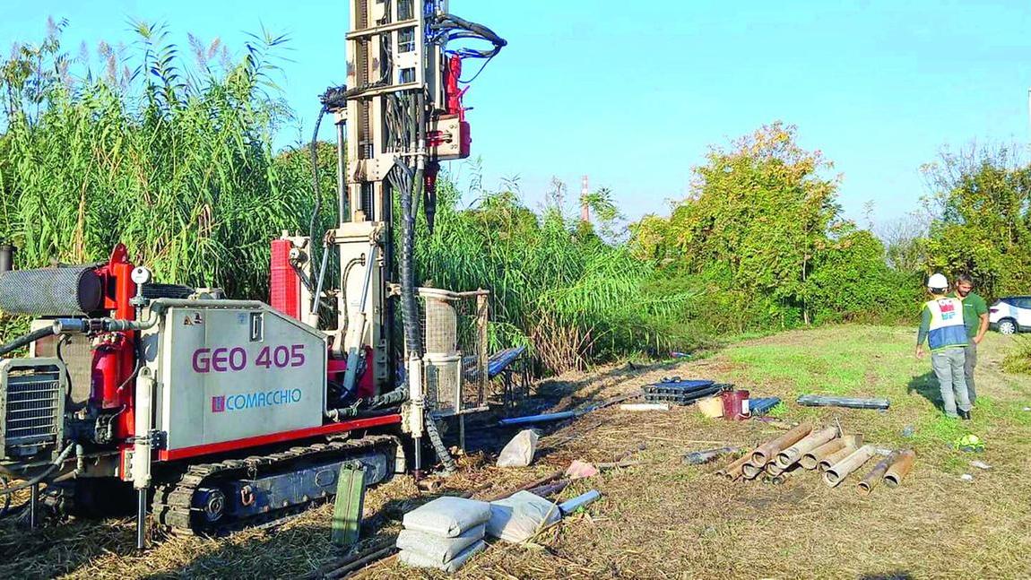 I sondaggi nel terreno accanto alla Declassata
