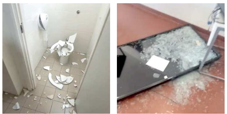 Bagno e aula distrutti al Canossa: i video dei vandalismi sono virali