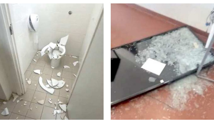 Bagno e aula distrutti al Canossa: i video dei vandalismi sono virali