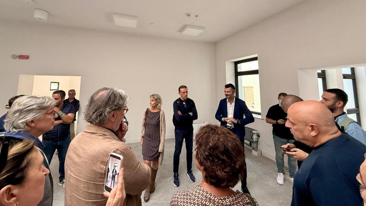 Il sopralluogo della commissione Lavori pubblici a Palazzo Pacchiani