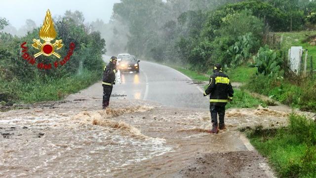 Bomba d’acqua nel Nuorese: allagamenti a Siniscola, Posada e Orosei