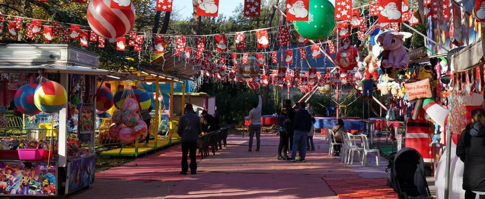 
	Una passata edizione del Villaggio di Natale nel parco di Villa Fabbricotti (Foto d&rsquo;archivio)

